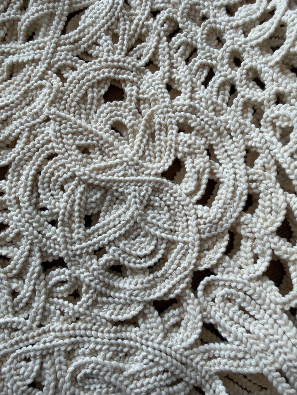 Coldwater Creek Open-Weave Crochet Cardigan - Cream - Picture 4 of 12